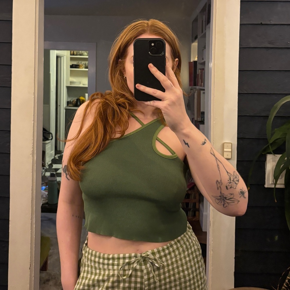 Green Y2K Tank Top
